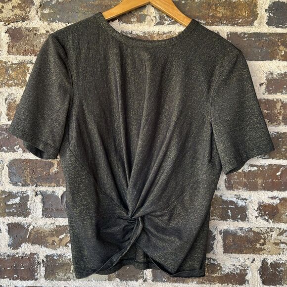 Lululemon Crescent Black T-Shirt in Spark Size 4 - Picture 4 of 8